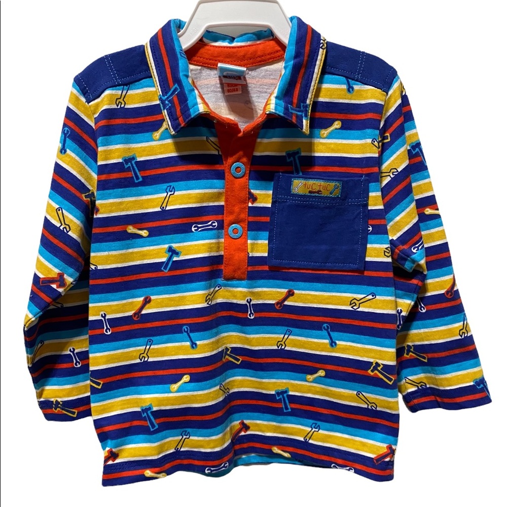Tuc Tuc toddler boys long sleeve shirt 18m with tools